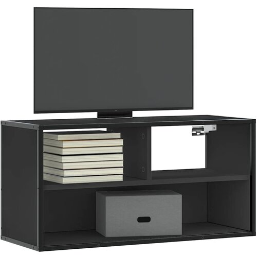 TV ormarić crni 80x31x39,5 cm Konstruirano drvo i metal Cijene