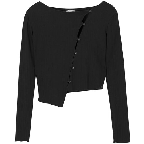 Pull&amp;amp;Bear Majica črna Slike