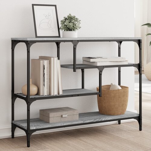 vidaXL Konzolna mizica siva sonoma 100x30x75 cm inženirski les Cene
