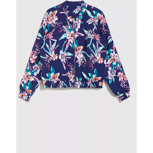 Moodo Women's patterned jacket - navy Cene