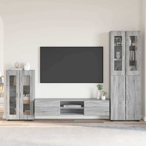  Set TV komoda FLORIN 3 pcs Siva Sonoma Konstruirano drvo Cene