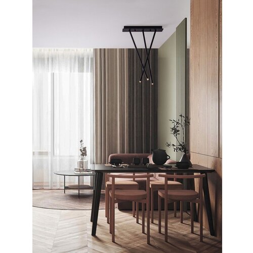 Nova Luce Mat črna aluminijasta LED stropna svetilka z upogljivo konstrukcijo 10x45 cm Stilvi &amp;ndash; Slike