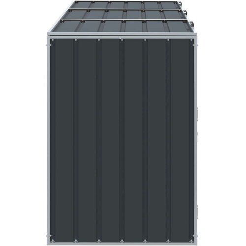 VidaXL spremi&amp;scaron;te za 2 kanta za otpad antracit 216x81x115 cm čelično Slike