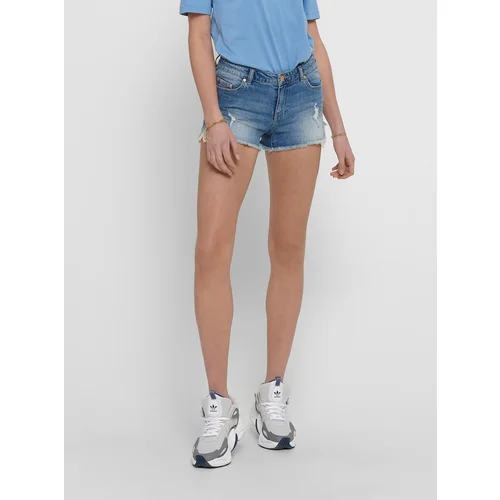 Only Blue Denim Shorts with Lace Details Carmen - Women