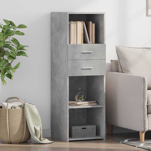  Visoka komoda boja betona 40 x 42,5 x 124 cm konstruirano drvo Cijene