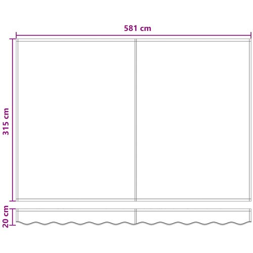  Povlačivi tende Sivosmeđa 600 &amp;times; 300 cm Poliester i aluminij Slike