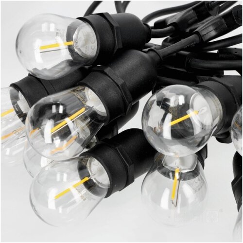  LED spolja&amp;scaron;nji dekorativni niz BAJA ST64 20xE27/1W/230V 10,9m IP44 topla bela Slike