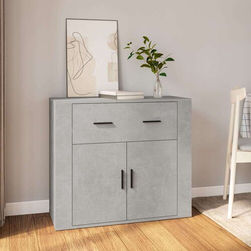  Komoda siva boja betona 80 x 33 x 70 cm od konstruiranog drva Cijene