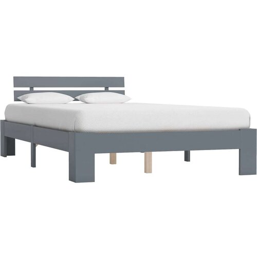  Za krevet od masivne borovine sivi 120 x 200 cm Slike