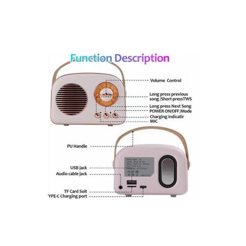  Bluetooth zvucnik T20 PLUS beli Slike