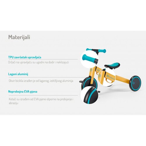 Kinderkraft Tricikel 4TRIKE Silver Grey Slike