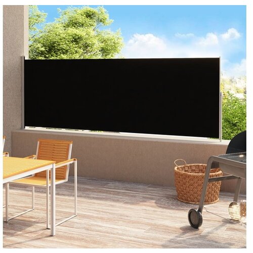  Zložljiva stranska tenda za teraso 200x500 cm črna Slike