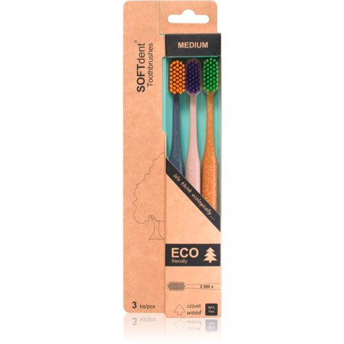 SOFTdent ECO Medium četkica za zube 3 kom Slike