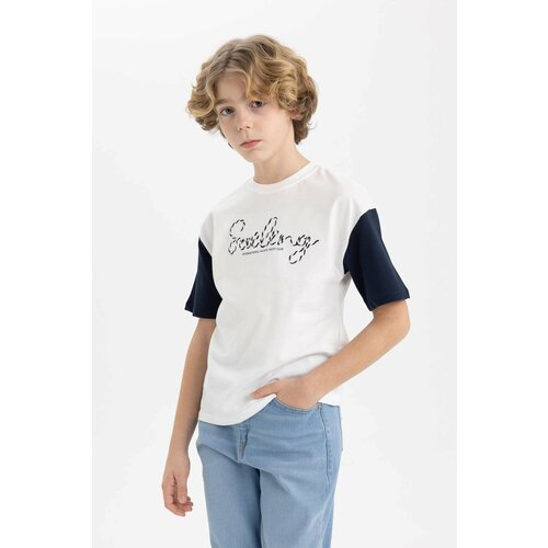 Defacto Oversize Fit Embroidered Short Sleeve T-Shirt Cene