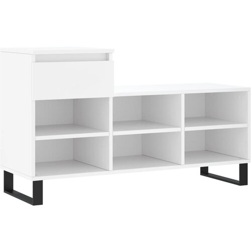 Maison Chic Omarica za obutev - Kopa za čevlje bela 102x36x60 cm inženirski les, (21777463) Slike