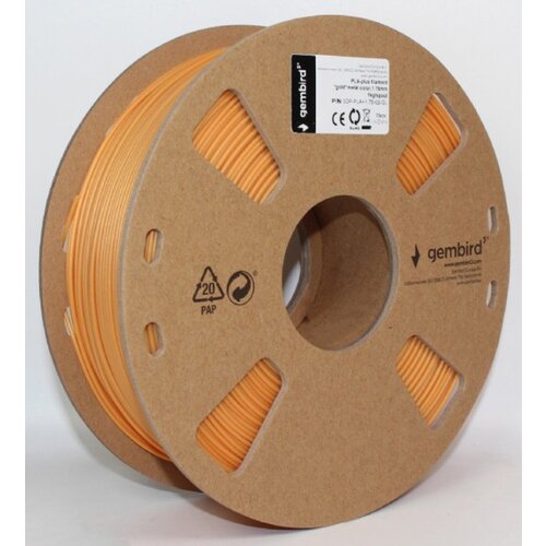 Gembird 3DP-PLA+1.75-02-GL pla-plus filament za 3D stampac 1,75mm kotur 1KG gold metal Cene