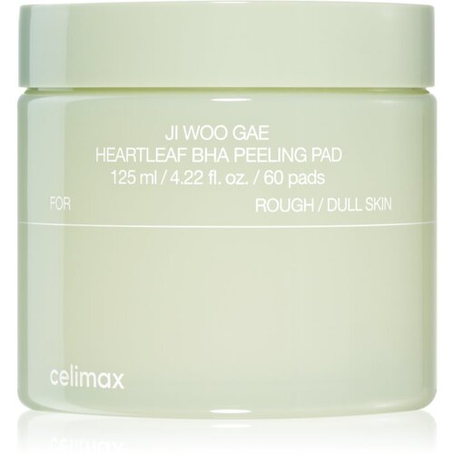 celimax Ji Woo Gae Heartleaf BHA Peeling Pad eksfoliacijske blazinice s pomirjajočim učinkom 60 kos Cene