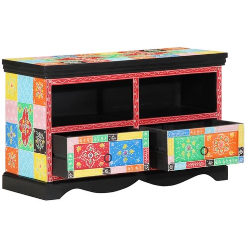 TV ormar s ladicama Šareni 80 x 35 x 50 cm Čvrsto drvo manga Cene