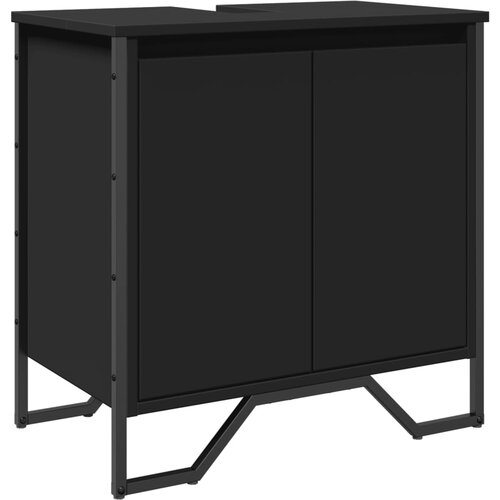 Maison Chic Omarica za umivalnik - Umivalniška omarica črna 60x35x60 cm inženirski les, (21758853) Cene