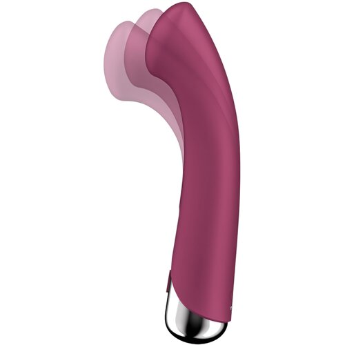 Satisfyer Spinning G-Spot 1 - vibrator za G-točku s rotirajućom glavom (crveni) Slike