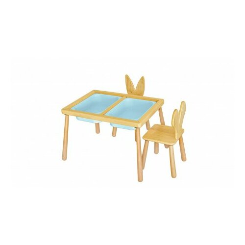 HANAH HOME table and 2 chairs blue sto i stolica za decu Slike