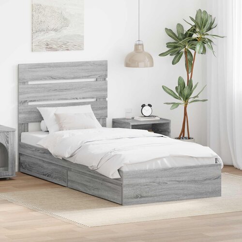  s od storage Siva Sonoma 90 x 190 cm Konstruirano drvo Cijene