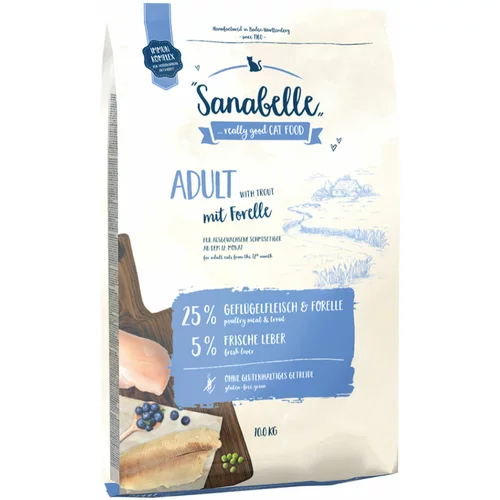 Sanabelle Varčno pakiranje 2 x 10 kg - Adult s postrvjo