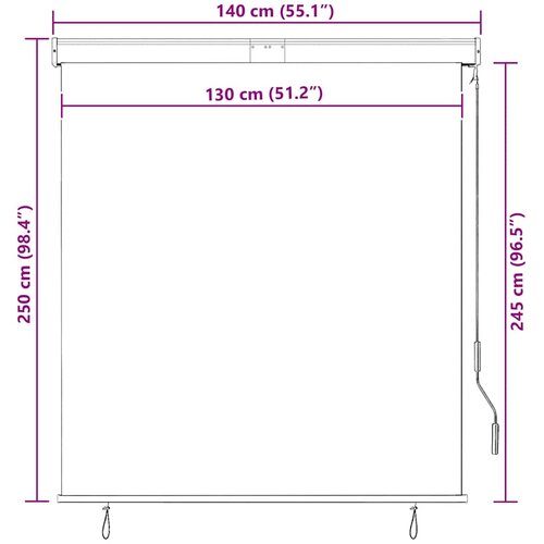  Vanjska roleta 140 x 250 cm plavo-bijela Slike