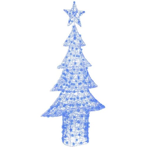 vidaXL Božično drevo med 240 LED Modra 180 cm Akril Cene