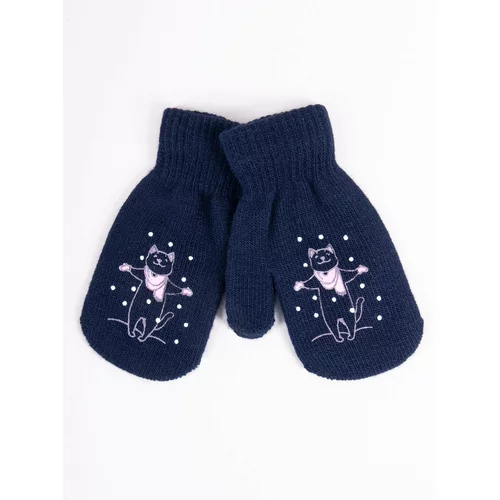 Yoclub Kids's Gloves RED-0116G-AA1A-001 Navy Blue