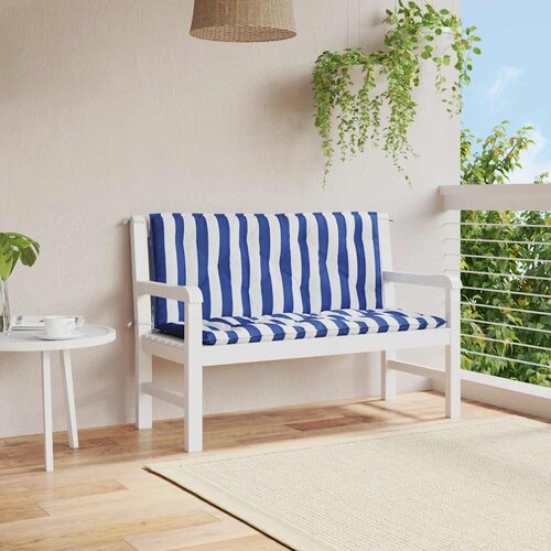  Jastuci za vrtnu klupu 2 kom plavo-bijeli prugasti 120x50x7 cm Cijene