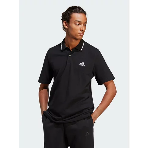 Adidas Polo majica Essentials IC9314 Črna Regular Fit