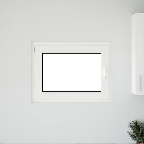  Prozor za podrum RISOR 80 x 50 cm PVC i staklo Bijela Slike