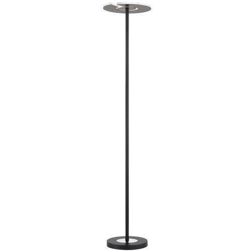 Fischer & Honsel Črna LED zatemnitvena stoječa svetilka s steklenim senčilom (višina 180 cm) Dent – Cene