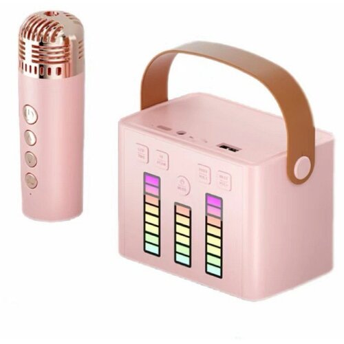  Bluetooth zvucnik Karaoke set sa mikrofonom Q-2, Roze Slike