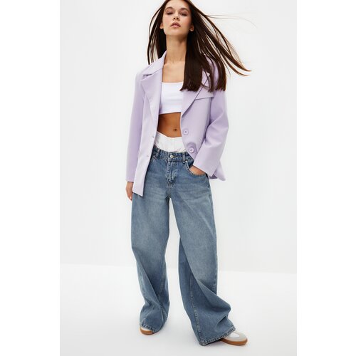 Trendyol Lilac Oversize Lined Woven Blazer Jacket Slike