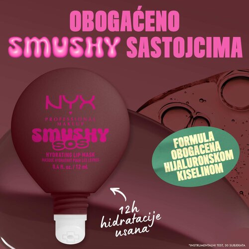 NYX Professional Makeup Smushy SOS vlažilna maska za ustnice odtenek 08 Coconut Calm 12 ml Slike