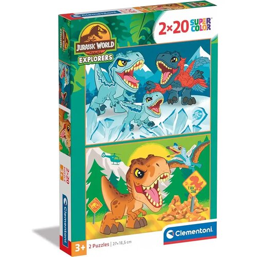 Clementoni Jurassic World 2x20 komada Supercolor puzzle - Cene