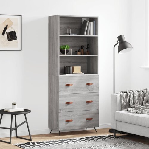  Visoka komoda siva sonome 69,5x34x180 cm od konstruiranog drva Cijene