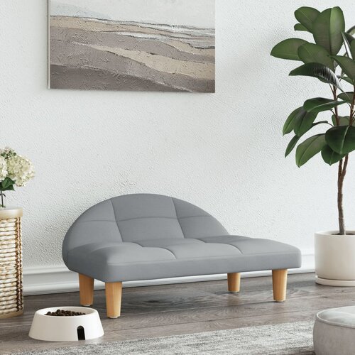 VidaXL Krevet za pse svjetlosivi 70x52x30 cm od tkanine Slike