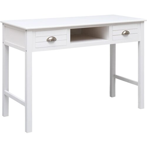 vidaXL Pisalna miza bela 108x45x76 cm trden les pavlovnije Cene