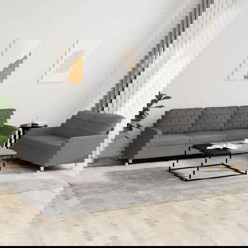  The Living Store Sedežna garnitura z blazinami 2-delna temno sivo blago - Sedežna Garnitura, (21478246) Cene