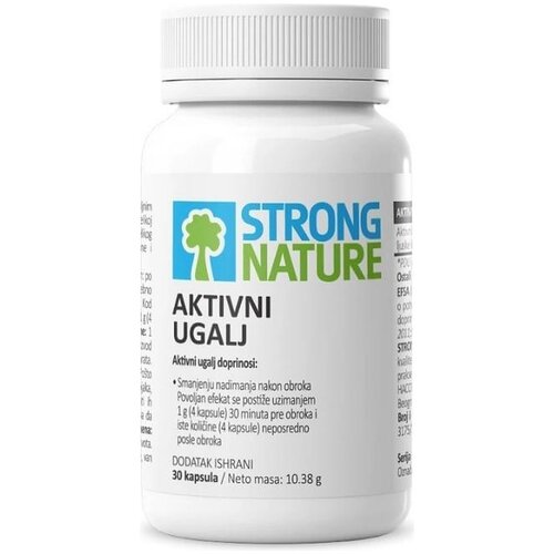 Strong Nature Aktivni ugalj 250 mg, 30 kapsula Slike