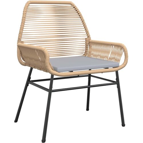  7-dijelni vrtni blagovaonski set s jastucima poliratan i staklo Smeđa 160 x 80 x 74 cm Slike