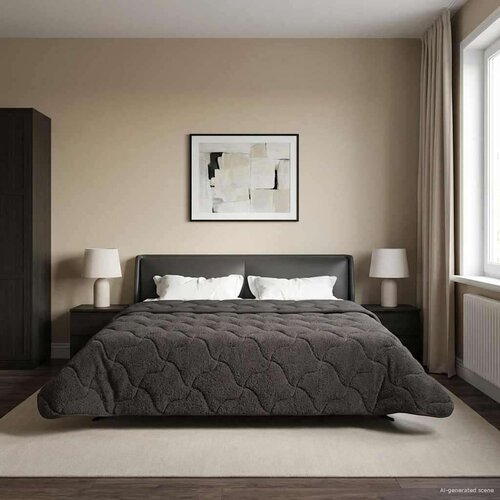  Ljetni pokrivač Antracit 240 x 260 cm Mikrofibra i teddy flis Slike