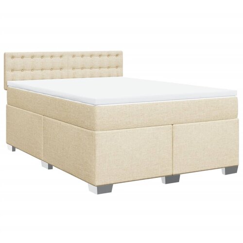 Maison Chic Box spring postelja - Vzmetna postelja z vzmetnico krem 160x200 cm blago SL18033, (21882915) Cene