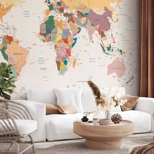  Foto tapeta - World Map 147x105 Samoljepljiva Cene