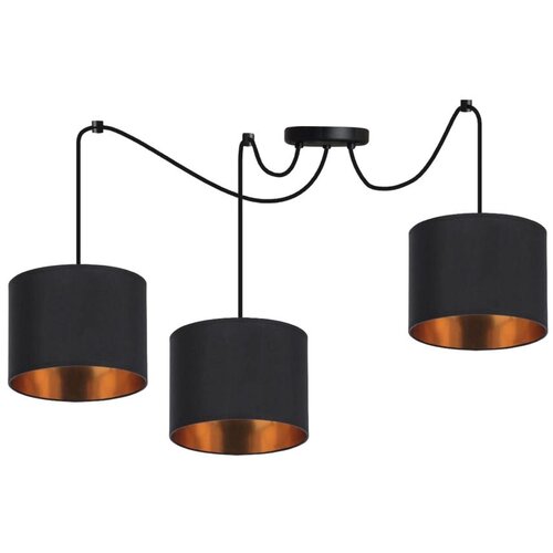 Candellux luster/visilica-candida viseća lampa crna 3X40W E27 crna abažur Cene