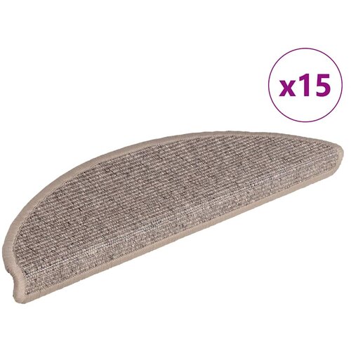 vidaXL Samolepilne preproge za stopnice 15 kosov 56x17x3 cm temno bež, (20753245) Cene