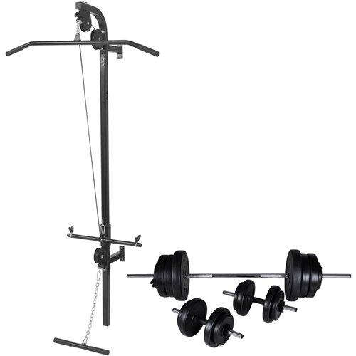 vidaXL Zidna sprava za vježbanje sa setom utega 60,5 kg Cijene